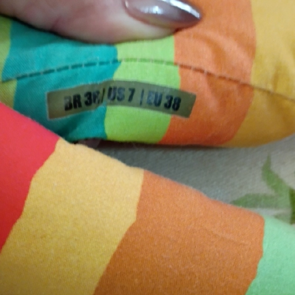 Farm Rio Vibrant Striped Flip Flops - Picture 2 of 6